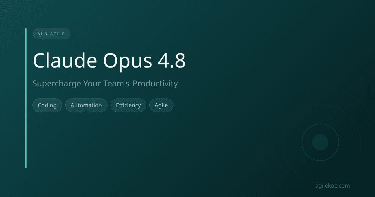 Agile team collaborating with AI tool Claude Opus 4.8 to optimize coding and workflow efficiency.