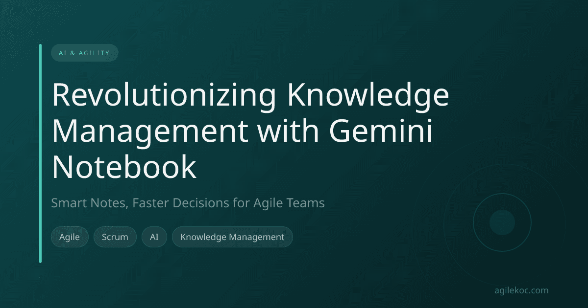 An agile team improving meeting notes and knowledge management using Gemini Notebook