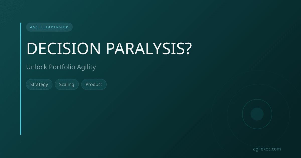 Portfolio Agility Roadmap to overcome decision paralysis in scaling product organizations