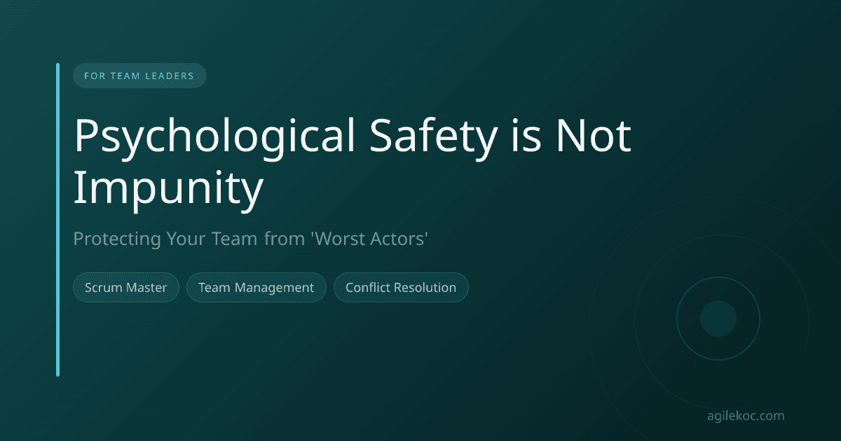 An illustration showing the balance between psychological safety and team management, with a shield and a balance scale.