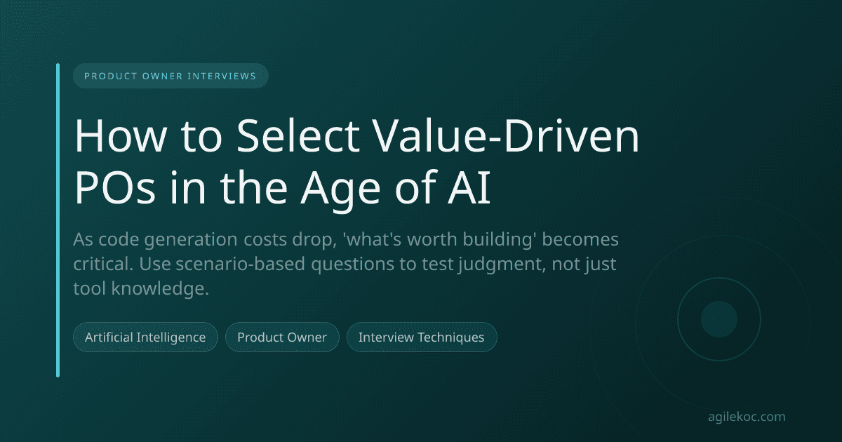 A Scrum Master interviewing a Product Owner candidate in the age of AI