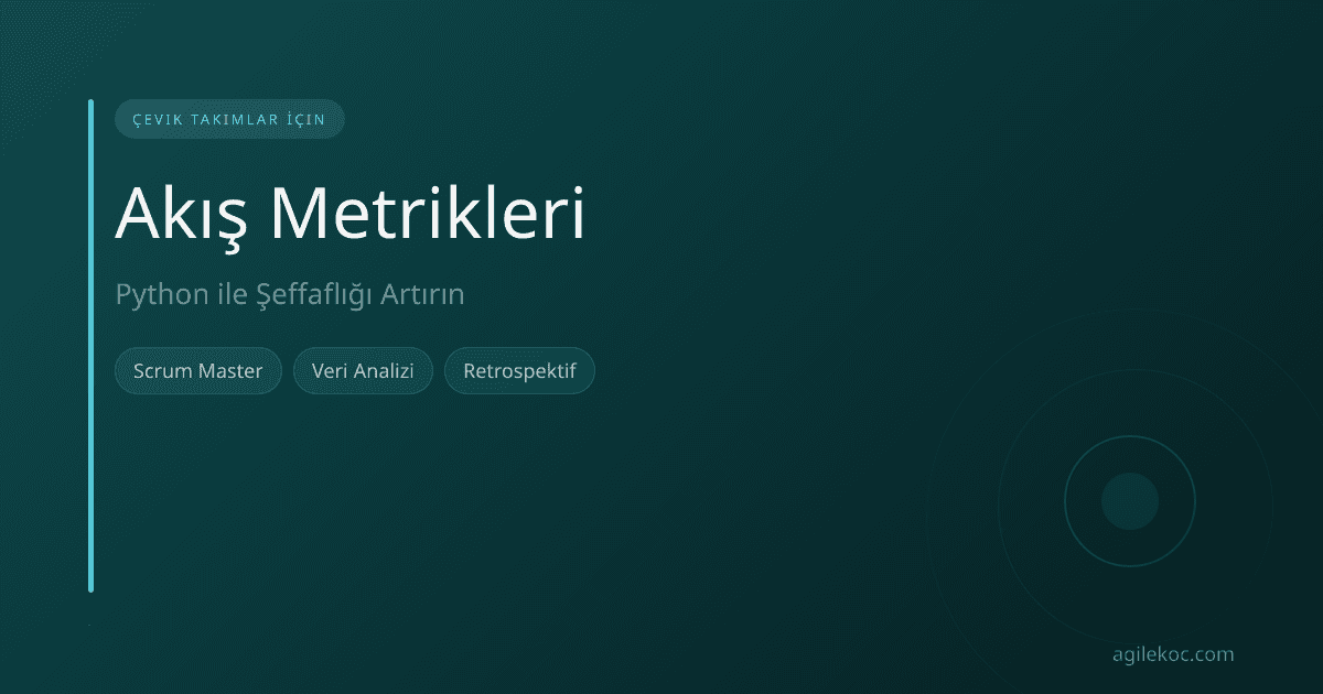 Python scriptleri ile akış metriklerini analiz eden bir Scrum Master ve çevik bir takım.