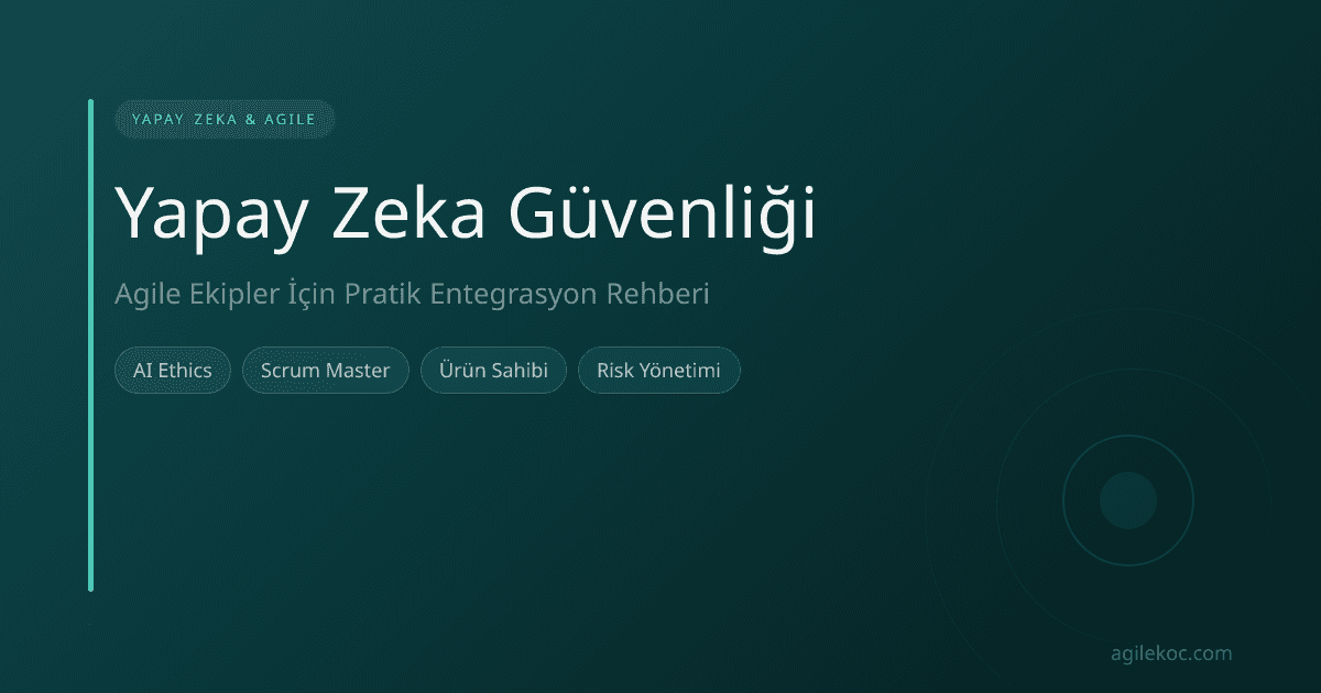Agile bir ekip, beyaz tahtada yapay zeka güvenliği prensiplerini tartışıyor, grafikler ve yapışkan notlarla.