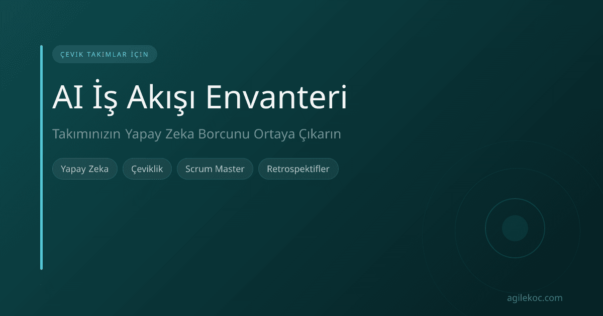 Bir çevik takımın dijital bir panoda yapay zeka iş akışı envanterini tartışması