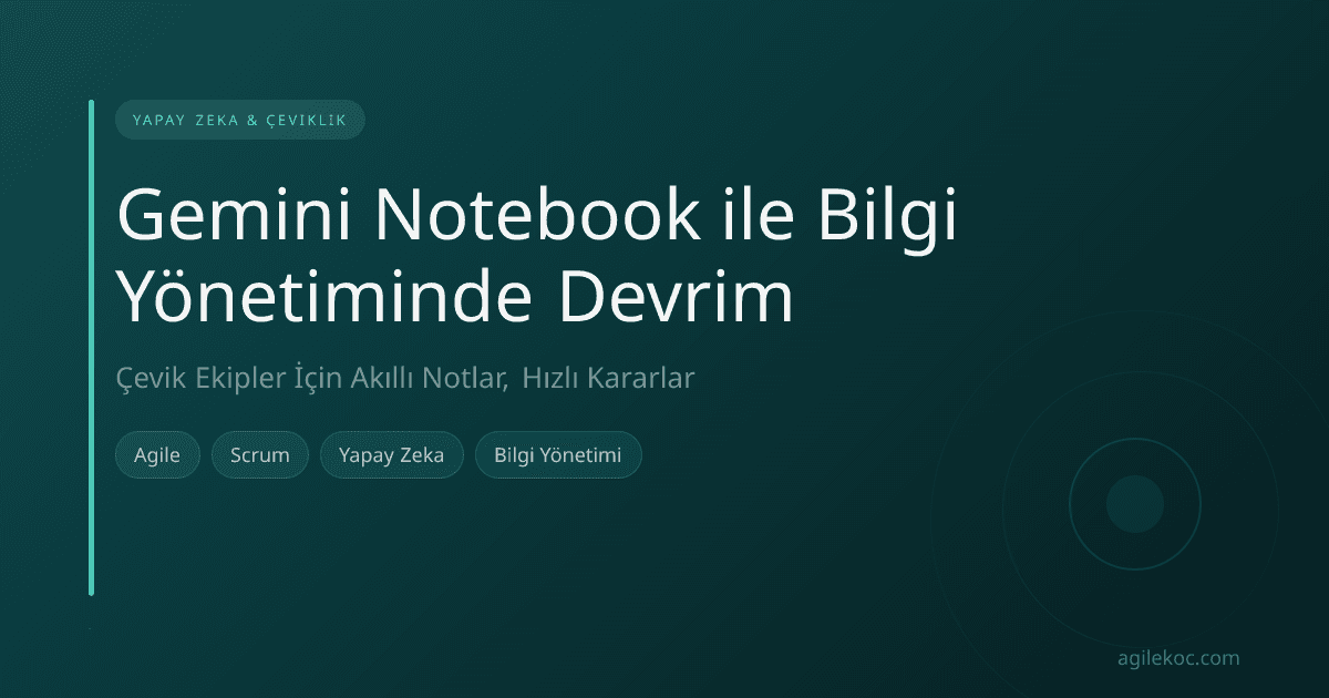 Bir çevik ekibin Gemini Notebook kullanarak toplantı notlarını ve bilgi yönetimini geliştirmesi
