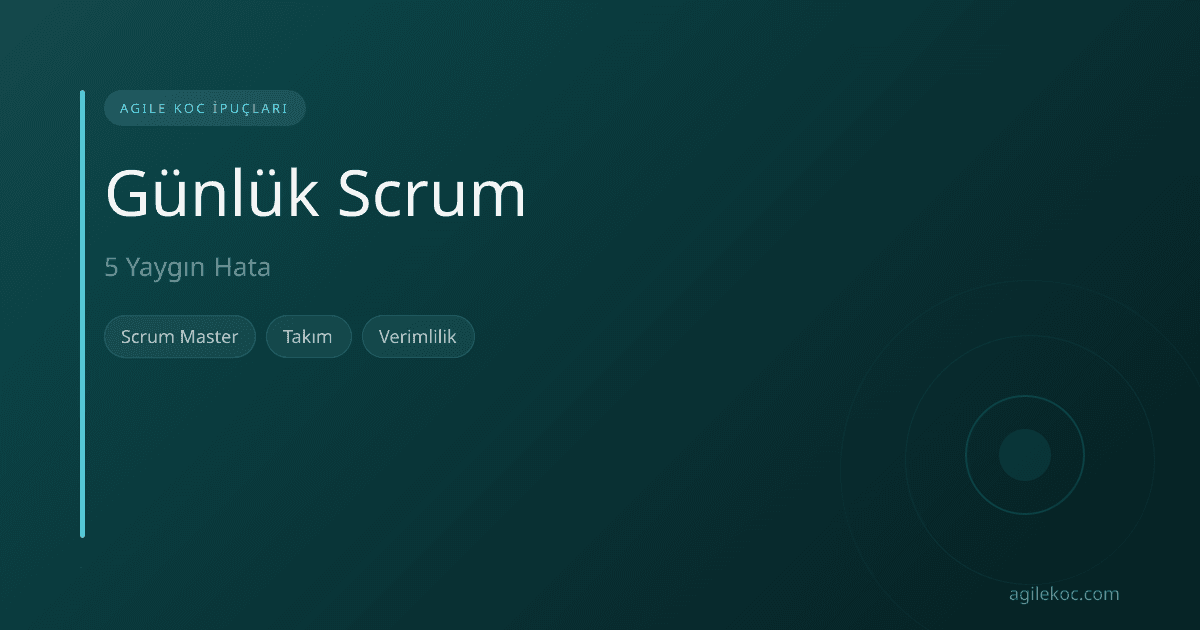 Günlük Scrum toplantısında tartışan bir ekip, bir panonun önünde duruyor.