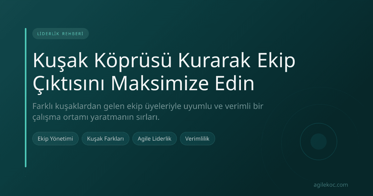 Farklı kuşaklardan gelen ekip üyeleri bir köprü üzerinde el sıkışıyor, işbirliğini simgeliyor.