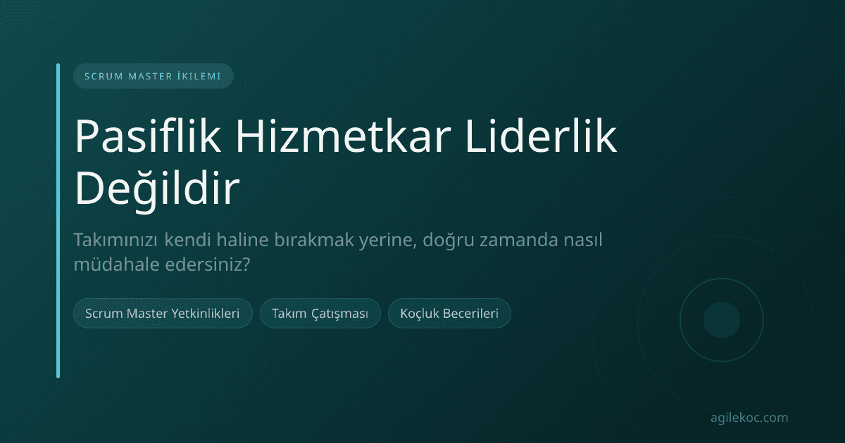 Bir Scrum Master'ın takım üyeleriyle zor bir konuşma yaptığı toplantı odası.