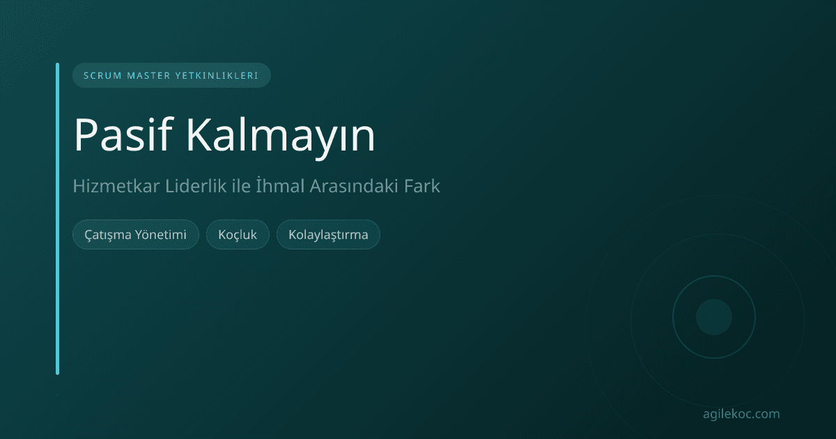Bir Scrum Master'ın takım içi çatışmayı yönetmek için müdahale etmesi gereken bir anı gösteren görsel