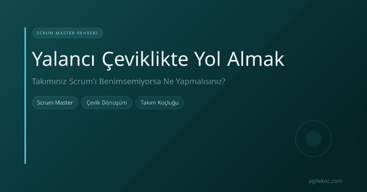 Bir Scrum Master, karışık bir takım ortamında yol gösteriyor ve çevik dönüşümde karşılaşılan zorlukları ele alıyor.