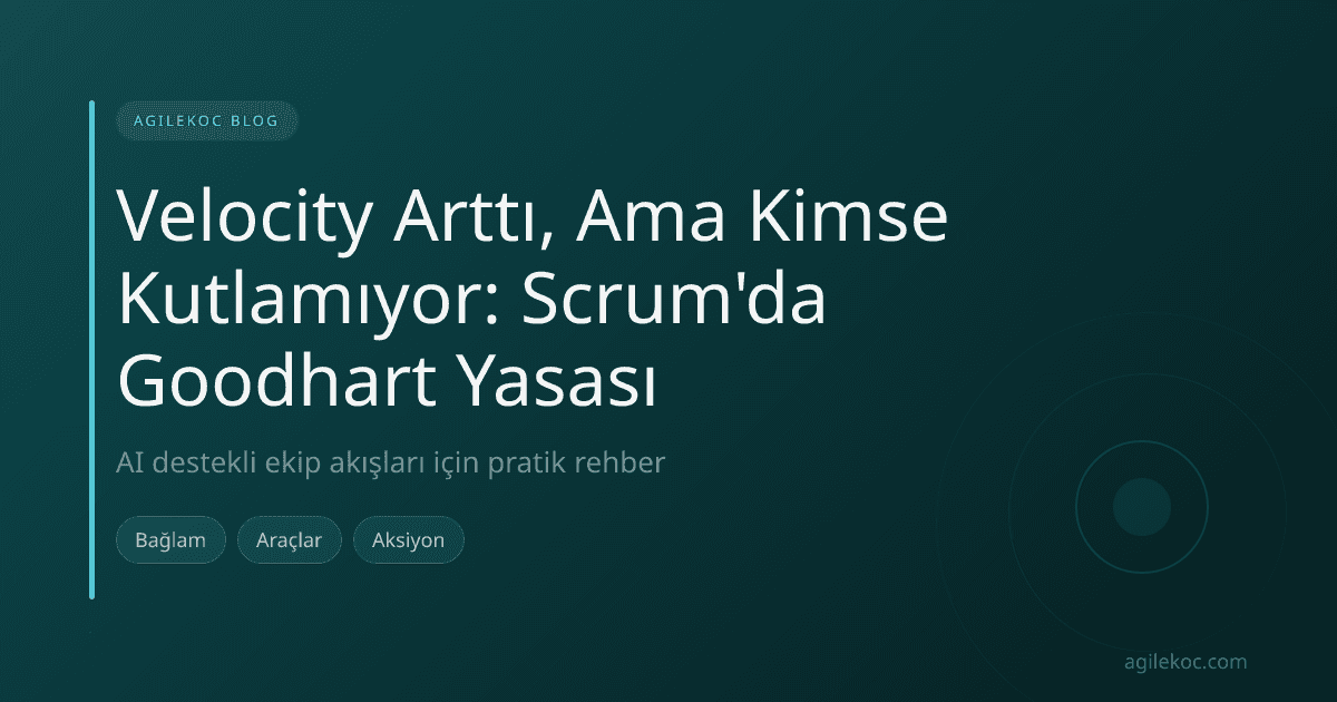 Scrum'da velocity baskısı ve Goodhart Yasası