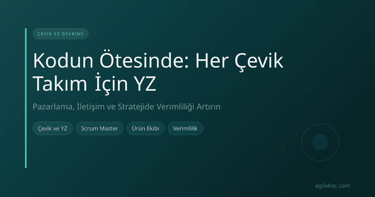 Yapay zeka araçları kullanarak kod dışı görevlerde verimliliği artıran çevik takım üyeleri.