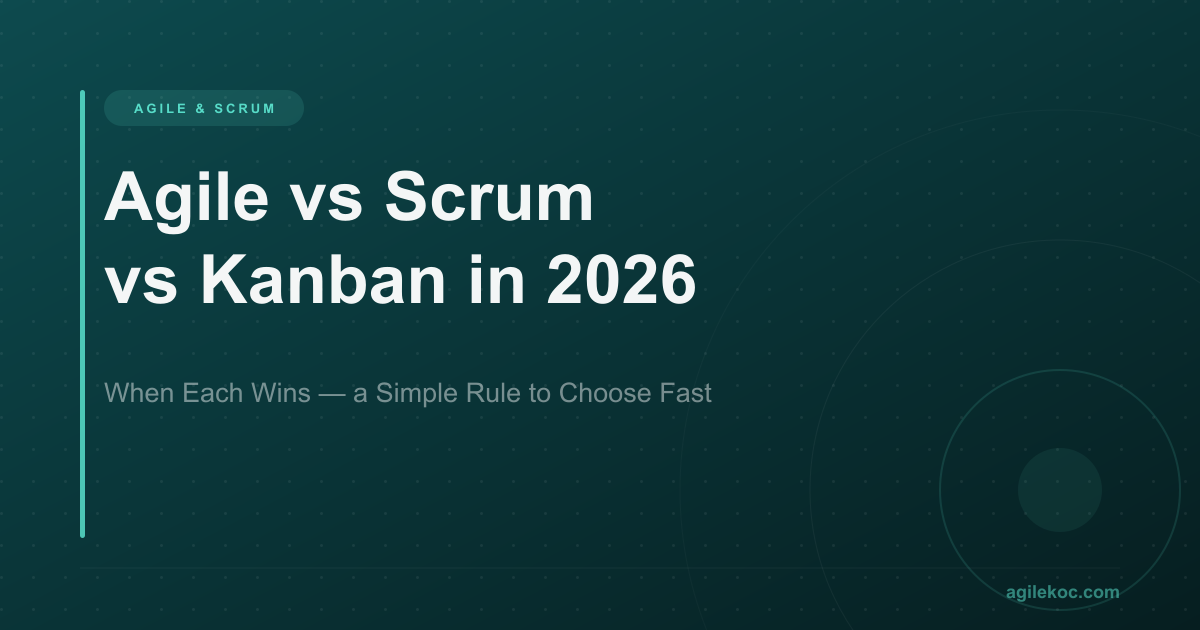 Agile vs Scrum vs Kanban in 2026: Differences, When Each Wins, and a ...